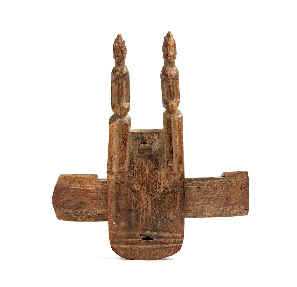 Appraisal: Dogon Mali Miniature Wood Door Lock Dogon Mali miniature wood