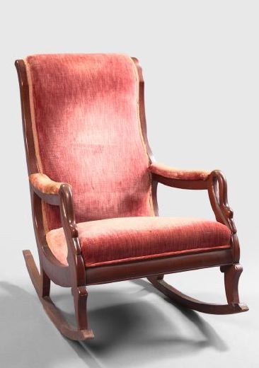 Appraisal: American Classical Revival Mahogany Rocking Chair early th century the