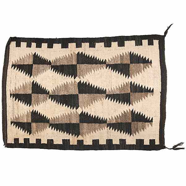 Appraisal: Navajo Eastern Reservation Weaving hand-spun wool woven in brown gray