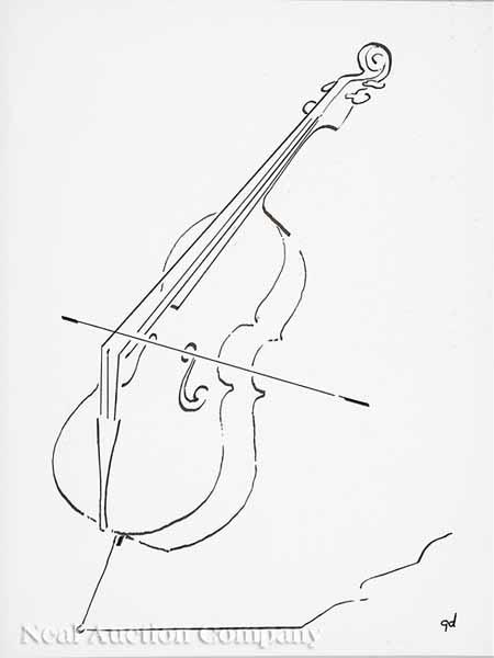 Appraisal: George Dureau American New Orleans b The Violin ink on