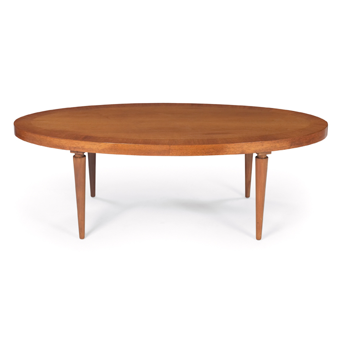 Appraisal: T H Robsjohn-Gibbings coffee table by Widdicomb elliptical top over