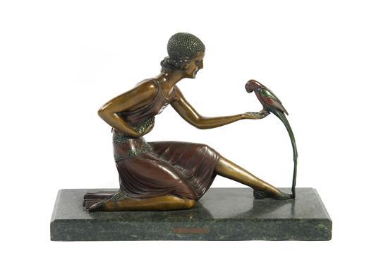 Appraisal: Continental Bronze Figural Group After D H Chiparus cast as