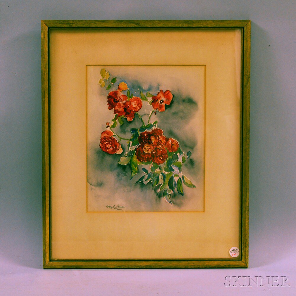 Appraisal: Hayley Lever American - A Branch of Roses Signed Hayley