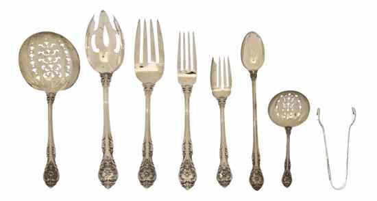 Appraisal: An American Sterling Silver Flatware Service Gorham in the King