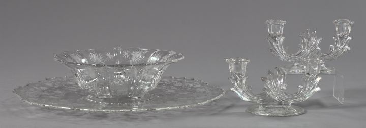 Appraisal: Four-Piece Group of American Glassware second quarter th century consisting