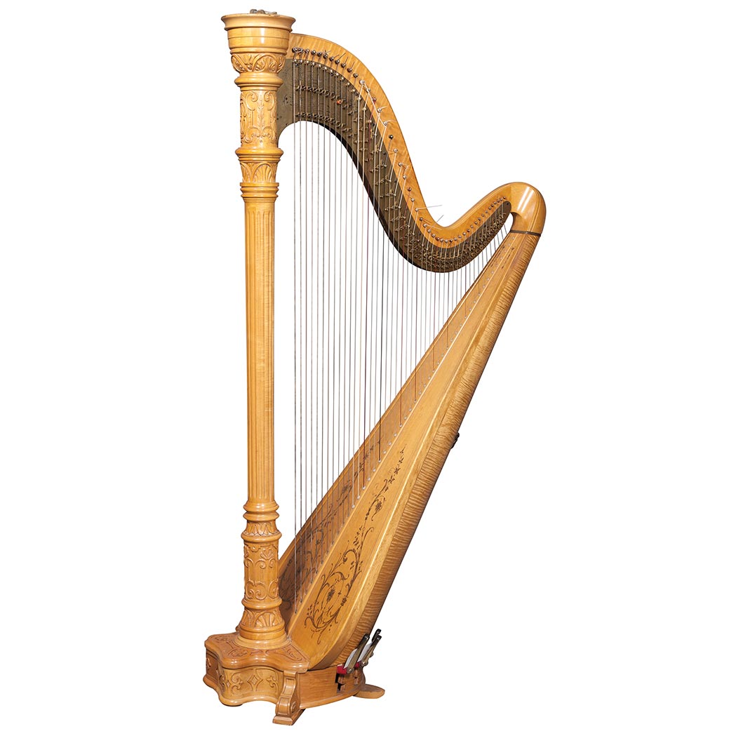 Appraisal: Lyon Healy Maple Harp Orchestral model style no - circa