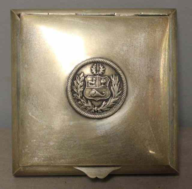 Appraisal: STERLING Vintage Peruvian Hinged Box From a Yonkers NY estate