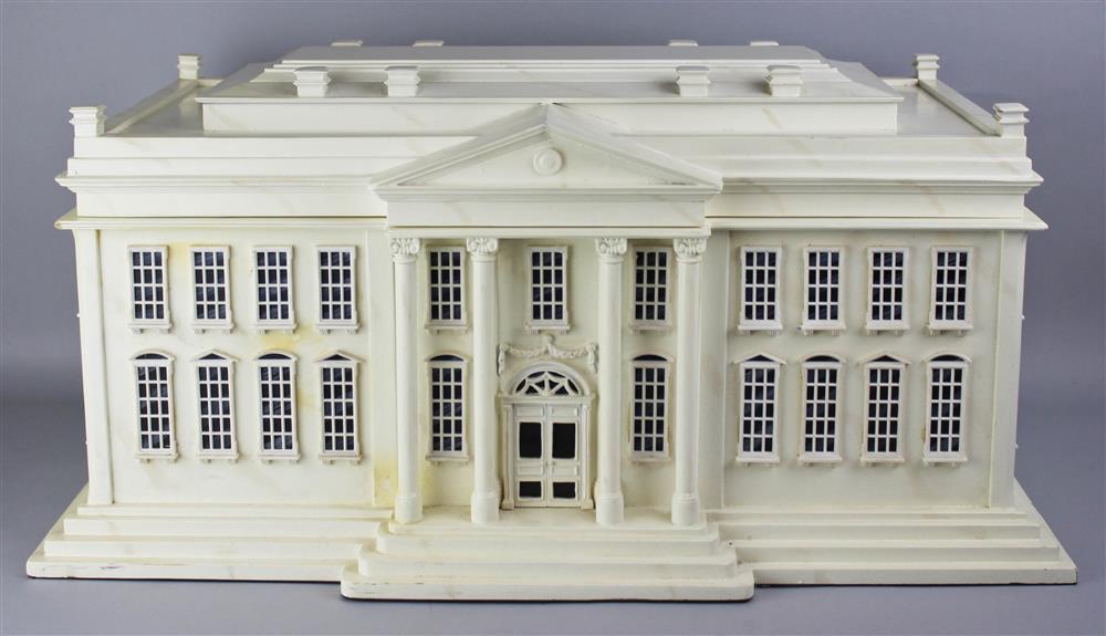 Appraisal: AMERICAN HERITAGE COLLECTION HUMIDOR IN SHAPE OF WHITE HOUSE ARCHITECTURAL