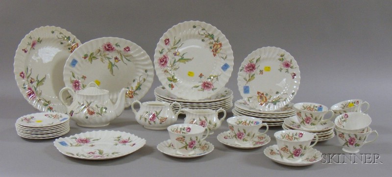 Appraisal: Forty-six Piece Royal Doulton Transfer Clovelly Pattern Porcelain Partial Dinner