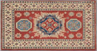 Appraisal: Uzbek Kazak Carpet ' x ' Uzbek Kazak Carpet '