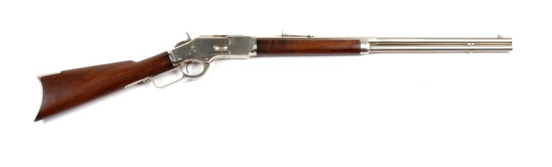 Appraisal: Full Factory Nickel Model Lever Action Rifle Serial A According