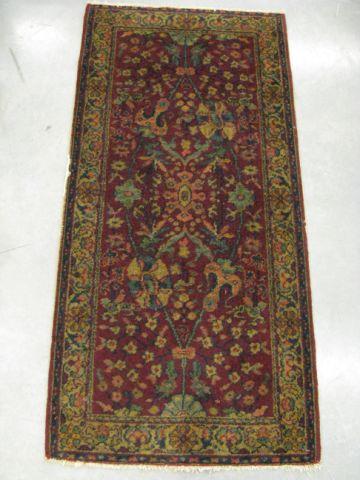 Appraisal: Lilihan Persian Handmade Rug elegant floral on burgundy field '