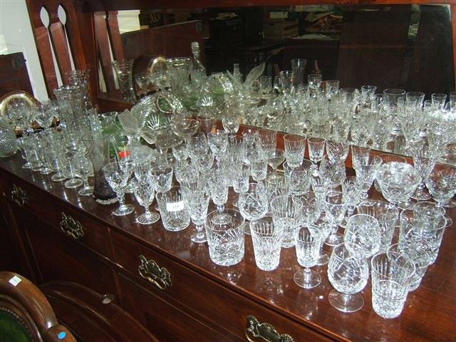 Appraisal: A collection of various glassware wine glasses etc