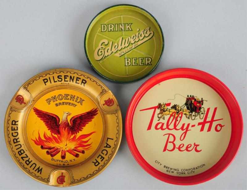 Appraisal: Lot of Beer Tip Tray Ashtray Coaster Includes Phoenix with