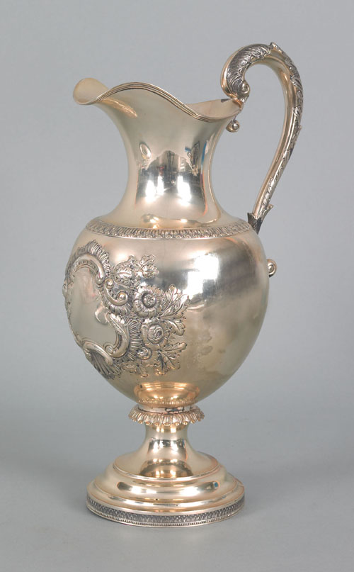 Appraisal: Philadelphia coin silver pitcher ca bearing the touch of R