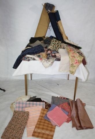 Appraisal: ANTIQUE DEADSTOCK - FABRIC LOT OF OVER DIFFERENT LARGELY DEADSTOCK