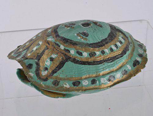 Appraisal: RICHARD BURNSIDEpaint on turtle shell Signed Condition all items are