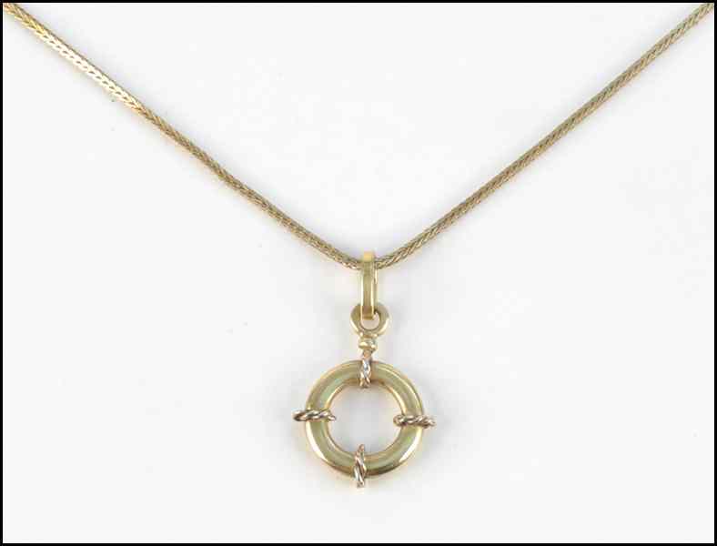 Appraisal: KARAT YELLOW GOLD PENDANT Together with a karat yellow gold