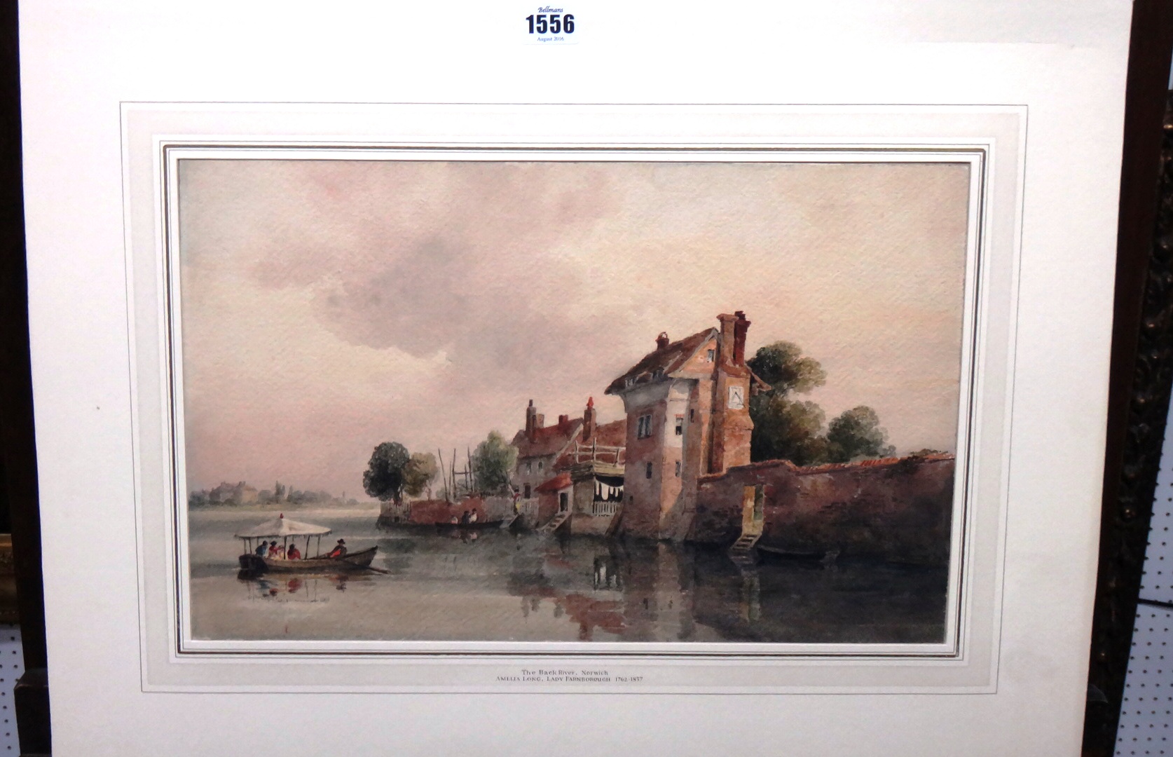 Appraisal: Amelia Long Lady Farnborough - The Back River Norwich watercolour