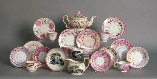 Appraisal: Group of luster tablewares th c