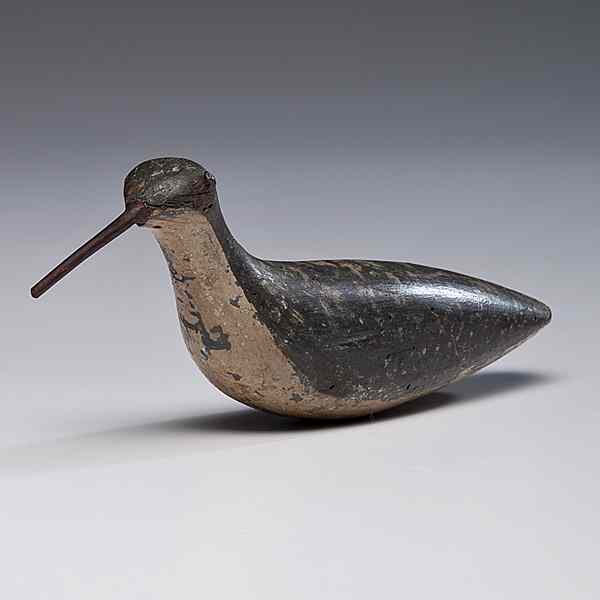 Appraisal: Greater Yellowlegs Tack Eye Decoy New Jersey ca a carved