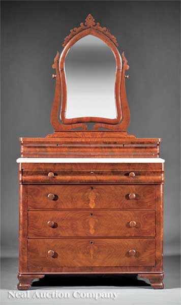 Appraisal: An American Classical Mahogany Dressing Chest mid- th c the