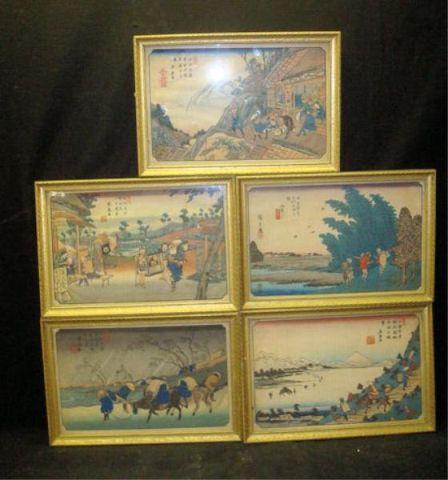 Appraisal: Framed Japanese Decorative Prints From a Long Island home Dimensions