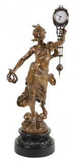 Appraisal: American Ansonia pendulum clock after Moreau the spelter statue of