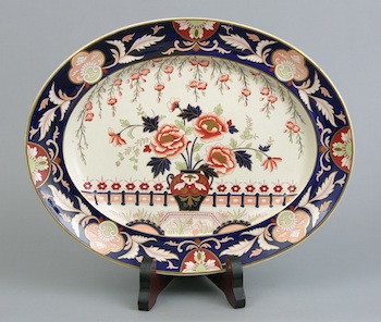 Appraisal: A Large Ironstone Platter Decorated in the Imari Manner A