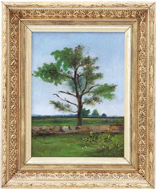 Appraisal: George H Nye American th century THE SENTINAL oil on