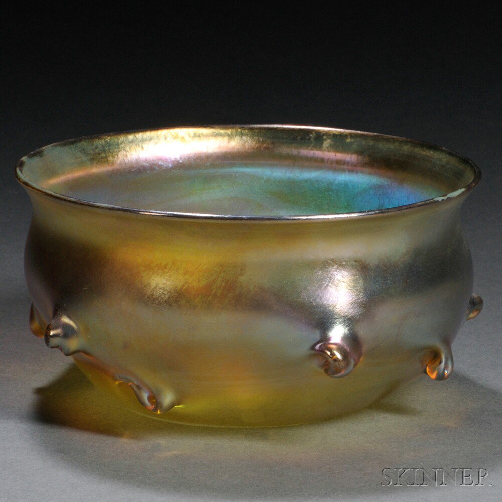 Appraisal: Tiffany Gold Favrile Bowl Art glass New York early th