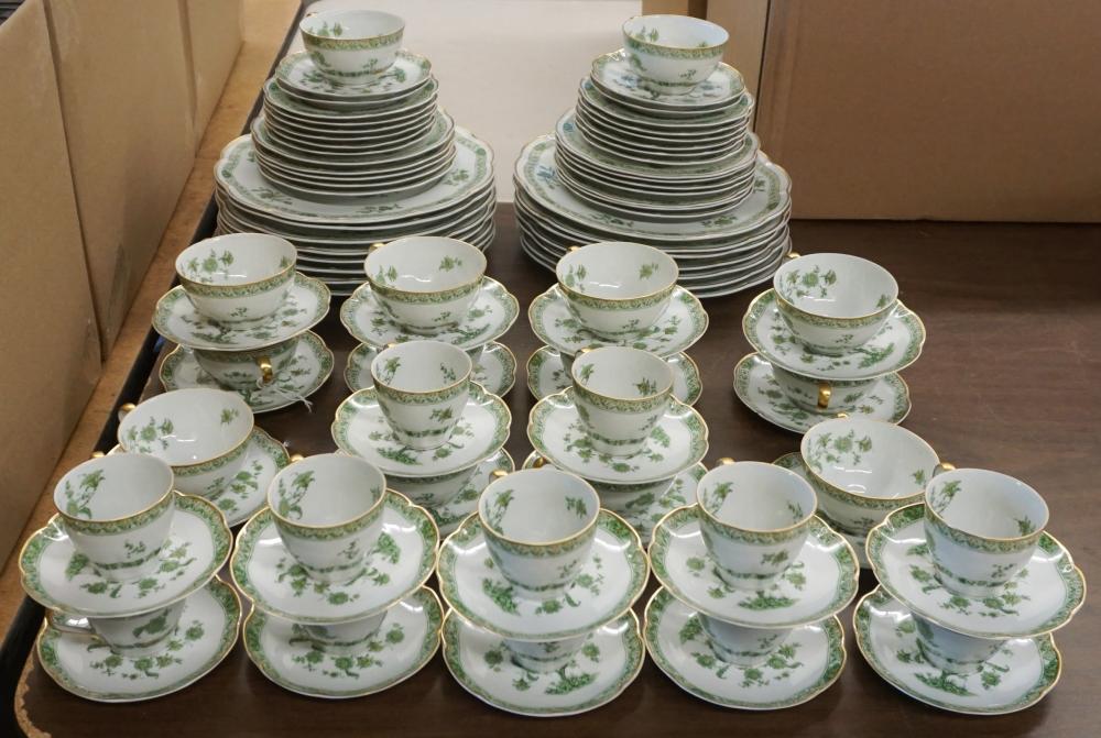 Appraisal: Haviland Limoges Cashmere Green and Gold Tree Dinner Service Pieces