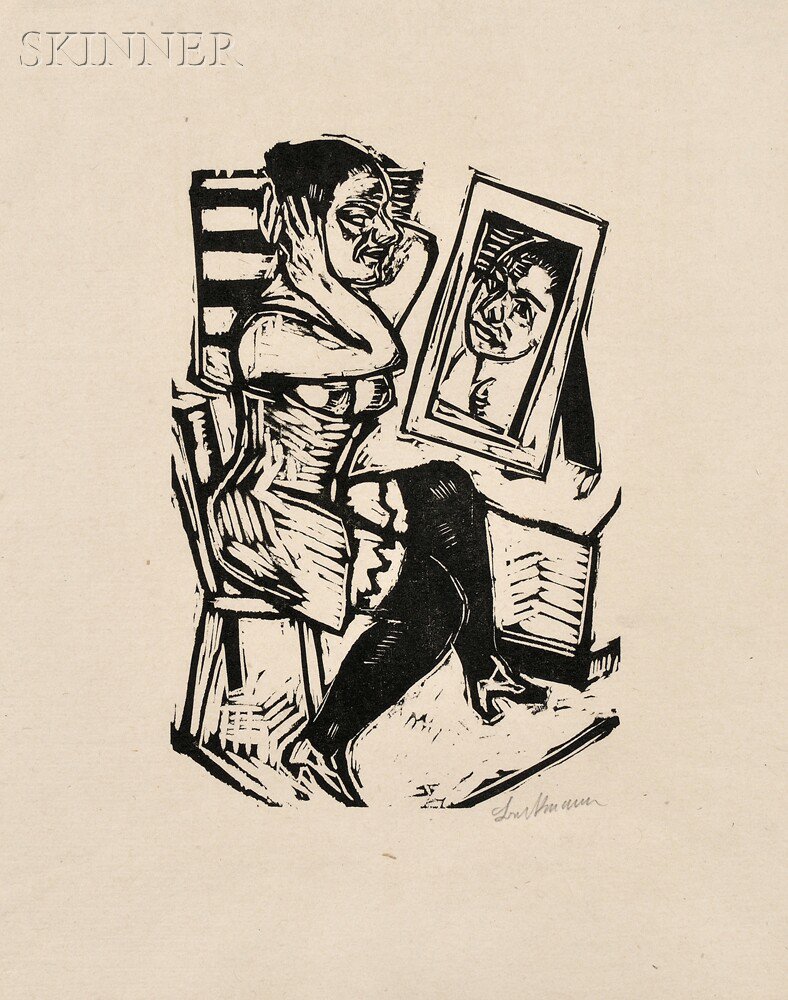 Appraisal: Max Beckmann German - Toilette alternatively titled vorm Spiegel edition