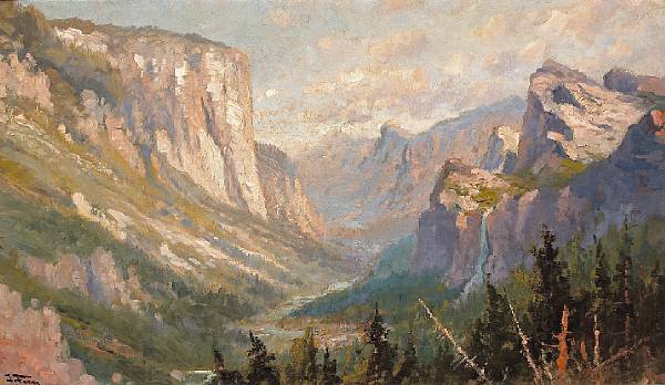 Appraisal: John Fery Austrian American - Yosemite Valley signed 'J Fery'