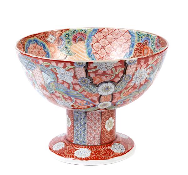 Appraisal: A Kutani porcelain footed bowl Meiji Period height in diameter