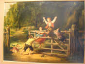 Appraisal: A reproduction print of a painting used as early advertising