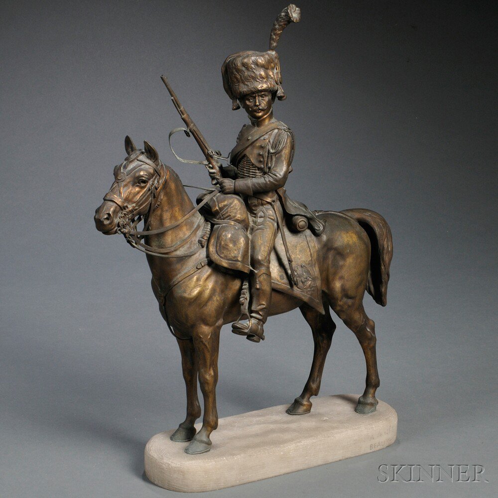 Appraisal: French School th Century Cossack on Horseback the gilded bronze