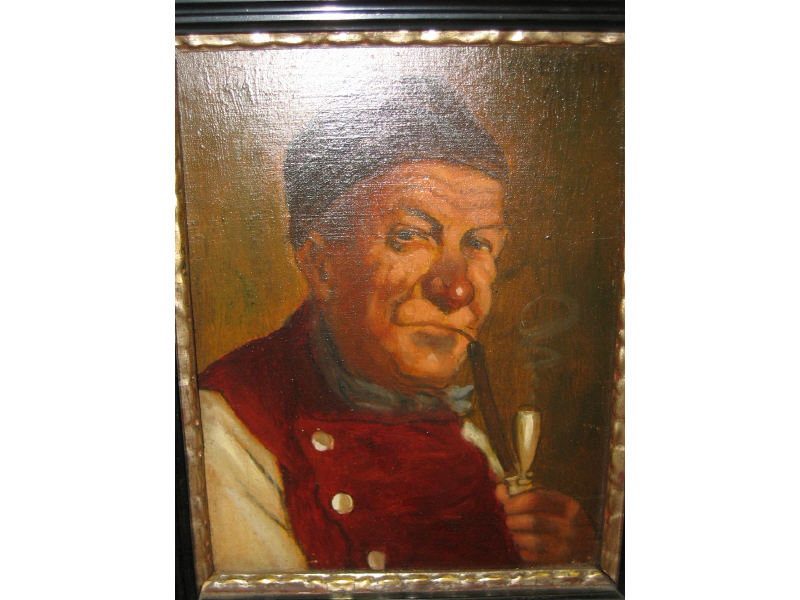 Appraisal: M BRAUER GERMAN TH CENTURY Gentleman smoking a pipe oil