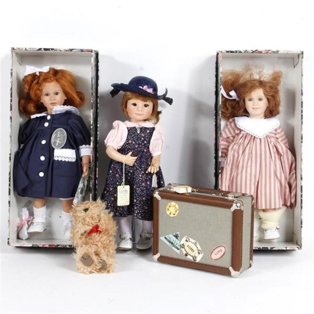 Appraisal: THREE VINTAGE DOLLS GOOD KRUGER DOLLS 'A TRIP TO GRANDMAS'