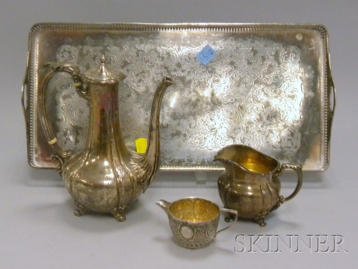 Appraisal: Sterling Coffeepot and Pitcher another Silver Pitcher and a Silver