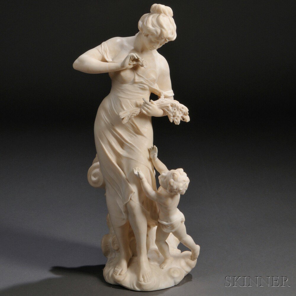 Appraisal: Continental School Late th Early th Century Alabaster Figure of