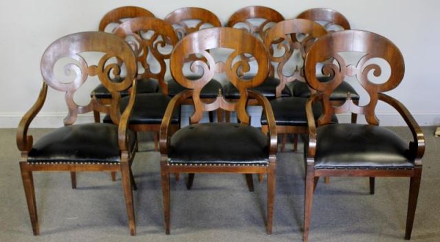 Appraisal: Set of Dining Chairs Includes side and arm From a