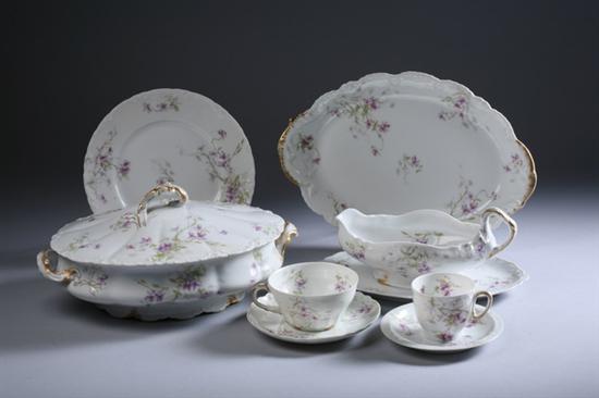 Appraisal: -PIECE LIMOGES PORCELAIN PARTIAL DINNER SERVICE Including eight dinner plates