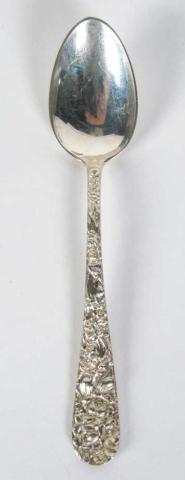 Appraisal: Kirk and Steiff Sterling Repousse Demitasse Spoons Steiff and Kirk