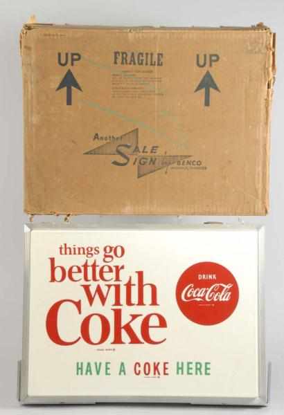 Appraisal: Metal Plastic Coca-Cola Lighted Sign Description s Manufactured by Benco