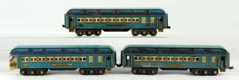 Appraisal: Lot of Lionel Blue Comet Passenger Cars American Pre-war Includes