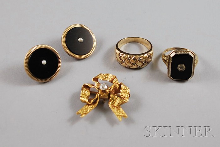 Appraisal: Small Group of kt Gold Jewelry a small kt gold