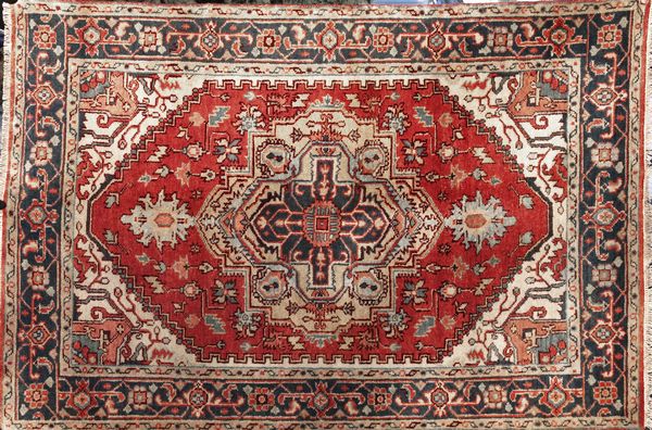 Appraisal: Indo Heriz rug ' x ' Good condition EST