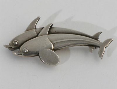 Appraisal: A Georg Jensen silver brooch model no designed by Arno