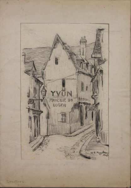 Appraisal: William B Hazelton American - France charcoal drawing signed and